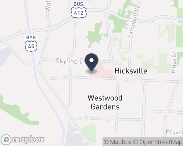 Map location of West Tennessee Healthcare