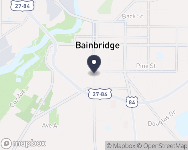 Map location of Bainbridge Treatment Center
