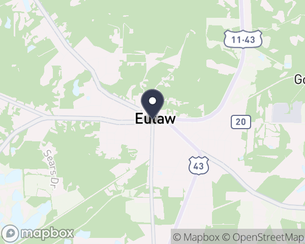 Map location of West Alabama Mental Health Center