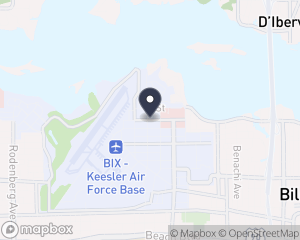 Map location of Keesler Air Force Base