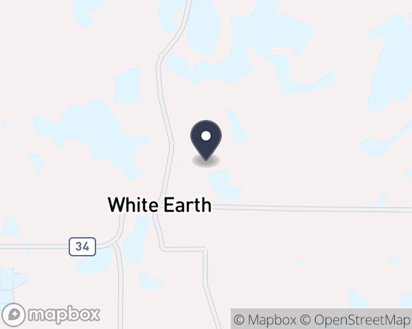 Map location of White Earth Substance Abuse Program
