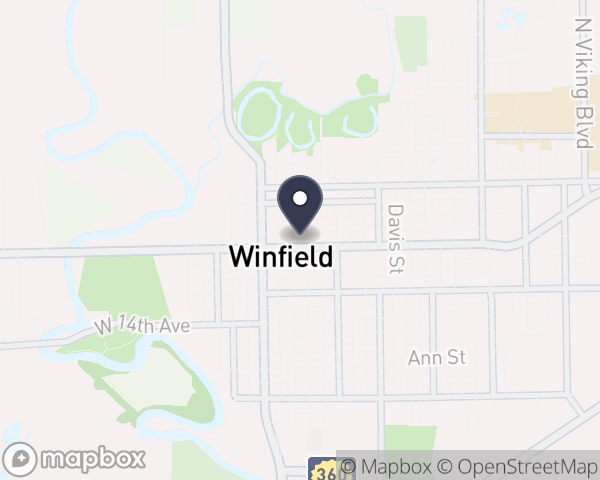 Map location of Cowley County Community