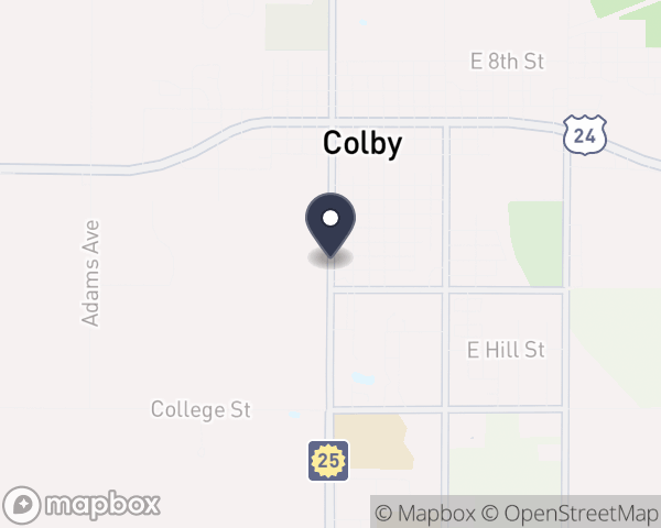Map location of High Plains Mental Health Center