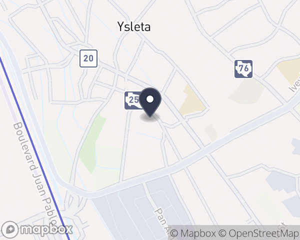 Map location of Tigua Indian Reservation/Ysleta Del