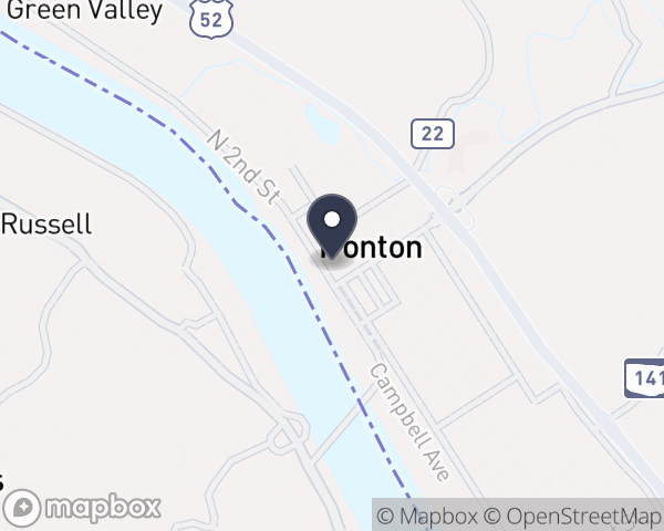 Map location of Ironton/Lawrence Cnty Comm (ILCAO)
